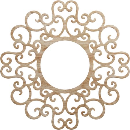 Ekena Millwork Reims Wood Fretwork Pierced Ceiling Medallion, Red Oak, 30"OD x 11 1/2"ID x 1/4"T CMWP30X30X0250RERO